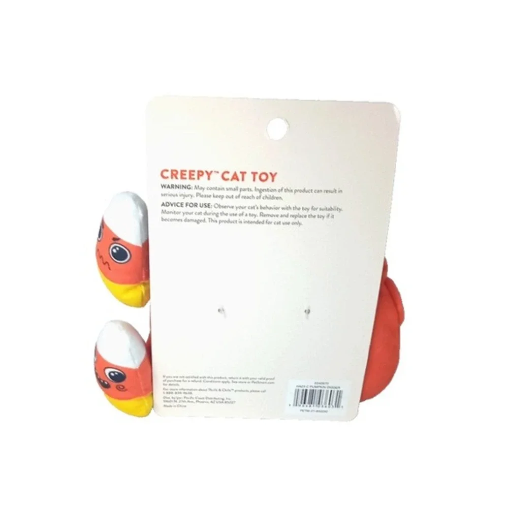 Thrills & Chills Pumpkin Creepy Cat Nip Toy‎ Cat Brand New